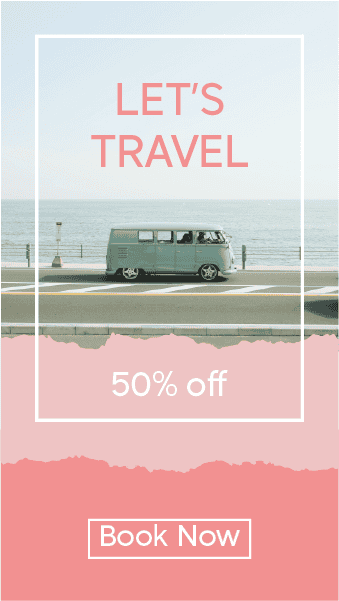 Let&#039;s travel easily editable story template with pink color 
