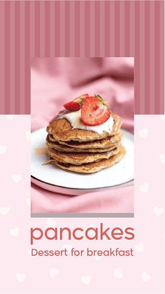 Pancakes dessert editable Instagram story template