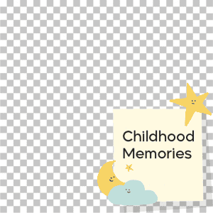 Childhood memories post template with sea star