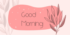 Flowery twitter post template with good morning