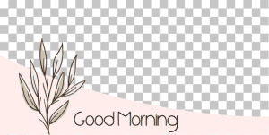 Flowery twitter post template with good morning