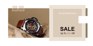 Hand watches sale on twitter post design editable