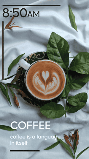 Coffee language story design template editable