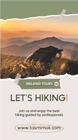Walking tours with natural sceneries story template