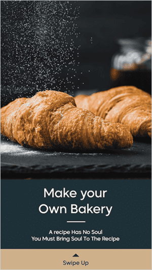 Make your own bakery story design template on social media