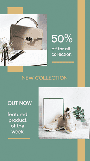 Branding featured products on an Instagram story template Branding featured products on an Instagram story template