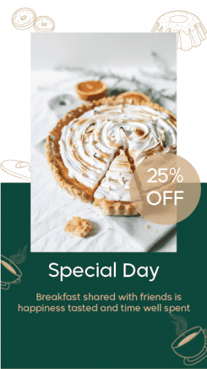 Breakfast for a special day editable story template 