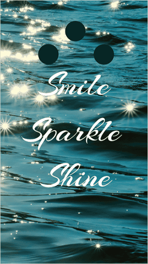 Quote on sea with shiny sparkles background story design