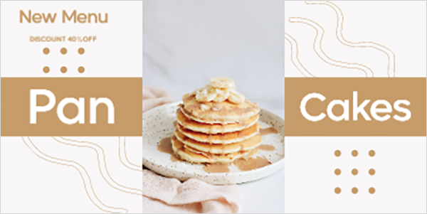 Branding delicious pancakes on editable twitter post