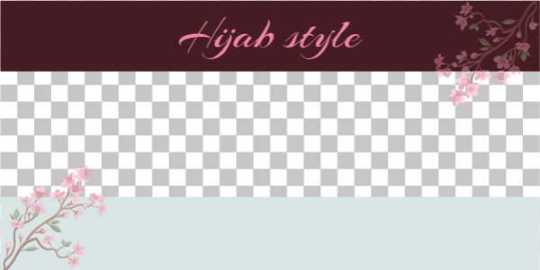 Hijab style with flowers editable twitter post template