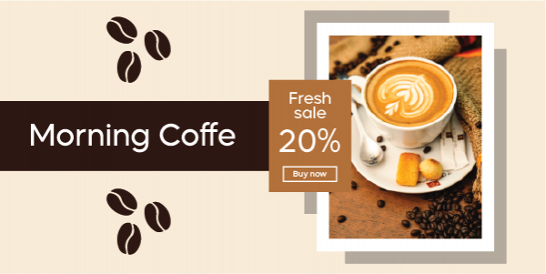 Morning coffee editable twitter post design template