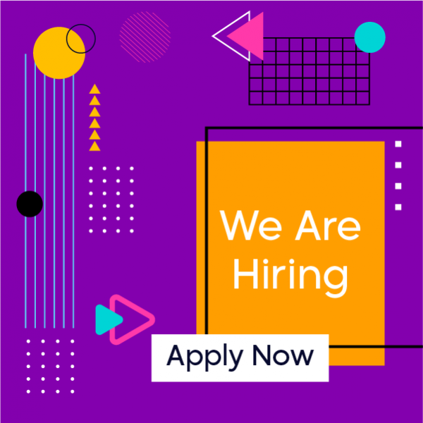 We are hiring colorful editable social media post template | HR