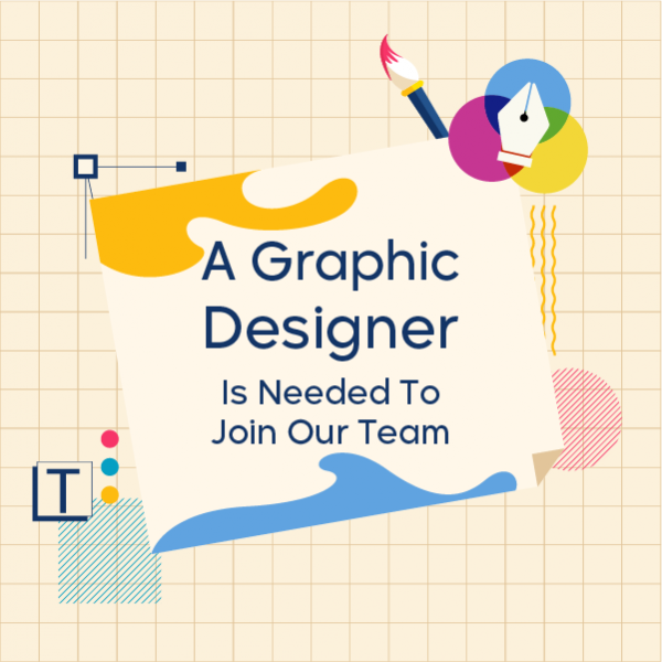 Job advertisement on creative colorful Facebook post template