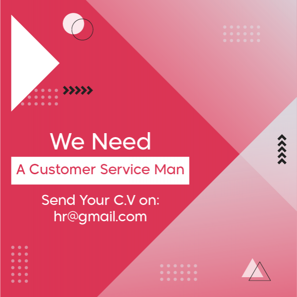 Modern hiring | recruiting post design with pink color