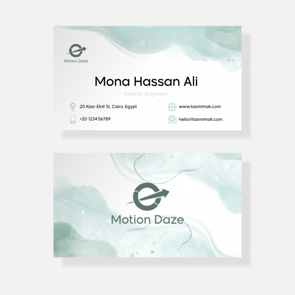 Creative decoration engineer business card template