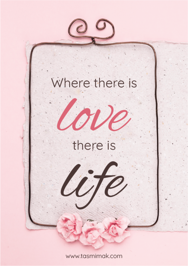 Life and love poster design template