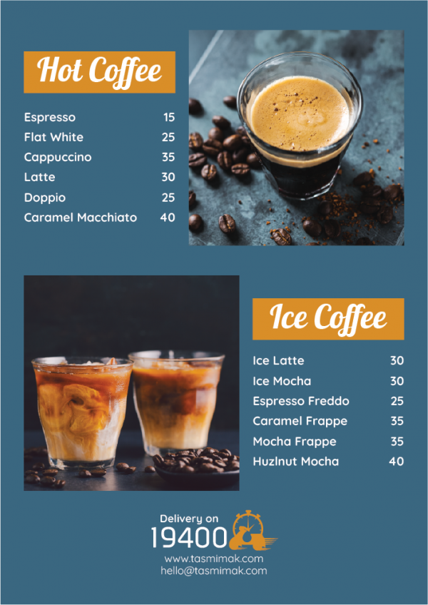 Coffeeshop | coffee menue | menu cute design