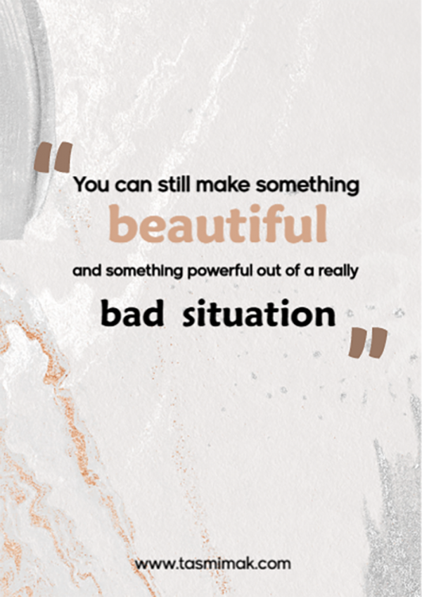 Inspiration quote on beautiful background poster template