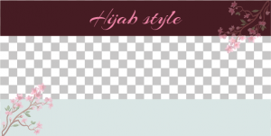 Hijab style with flowers editable twitter post template