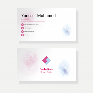 florist Arabic and English editable business card template florist Arabic and English editable business card template