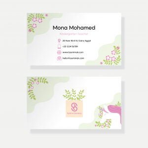  Florist teacher | daycare business cards templates