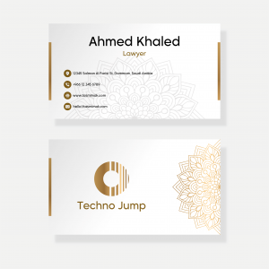 Special | best business card for a lawyer with golden icons