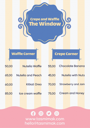 Creative branding waffle menu design