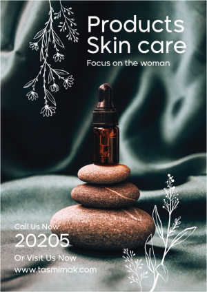 Branding Skin care products on a poster design template