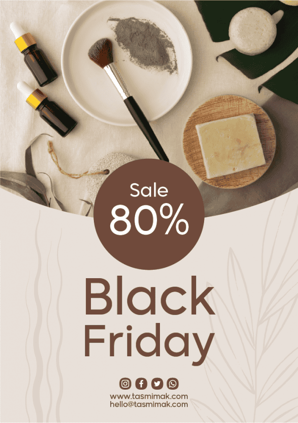 Black Friday sale skin care poster design