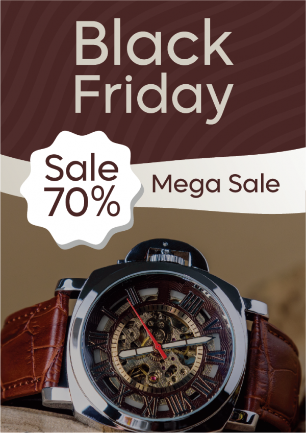Black Friday sale classic poster design template