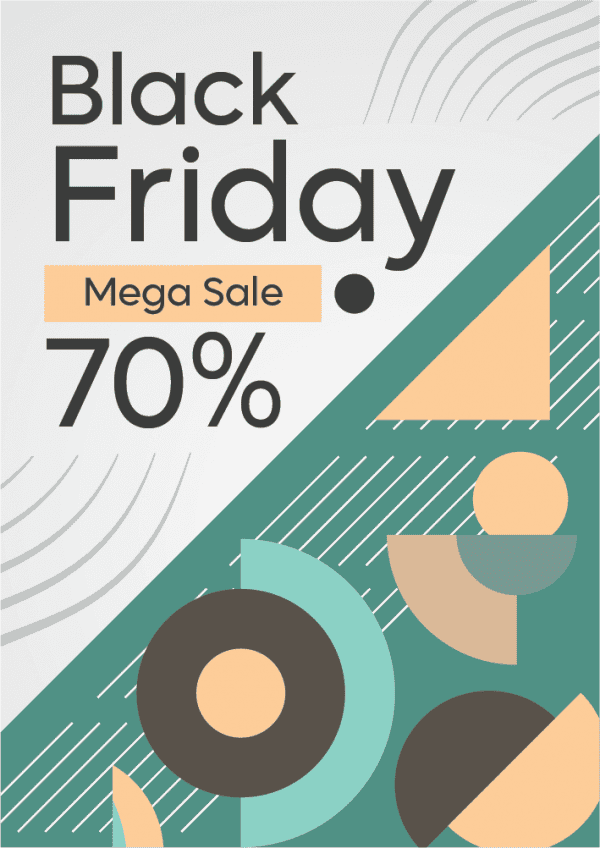 Black Friday geometric poster design 