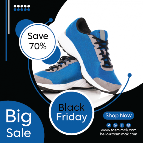 Black Friday sale shoes editable social media posts