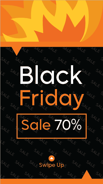 Black Friday Instagram story with sale background vector