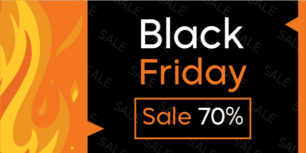 Black Friday Twitter post with sale background vector