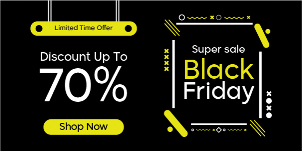 Black Friday discounts | sale on twitter post template
