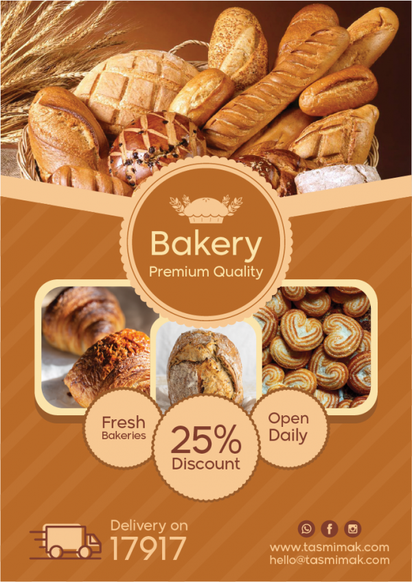 Bakery products |  breakfast menu template