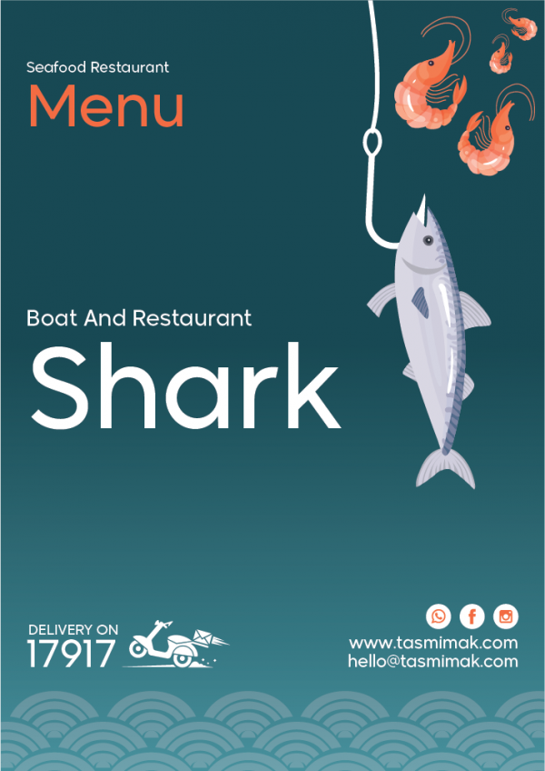 Seafood menu template |  Food menu design