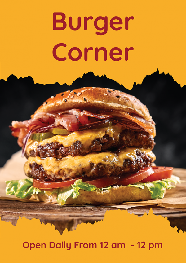  Fast food menu PSD |  Burger menu psd