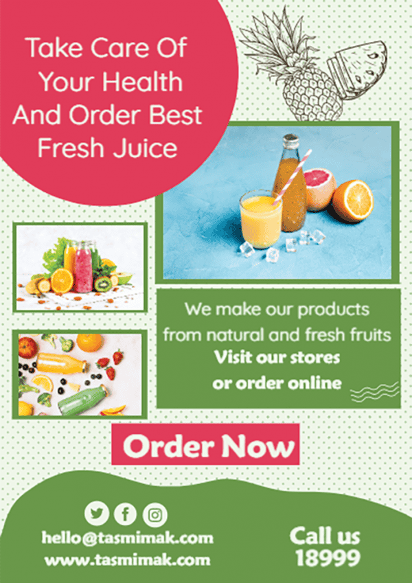 Healthy Juice Flyer design | Drink Flyer Template