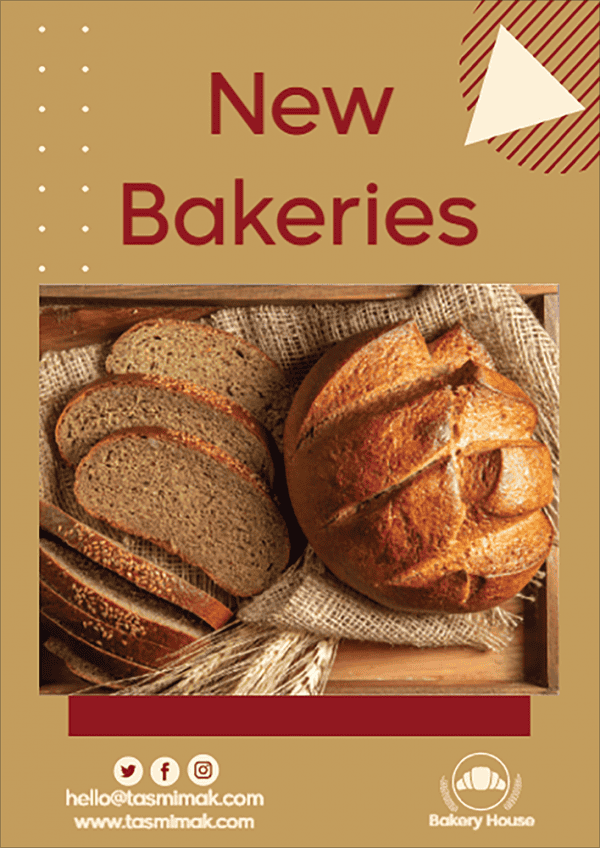 Bakery advertisement poster |  Cake bakery poster