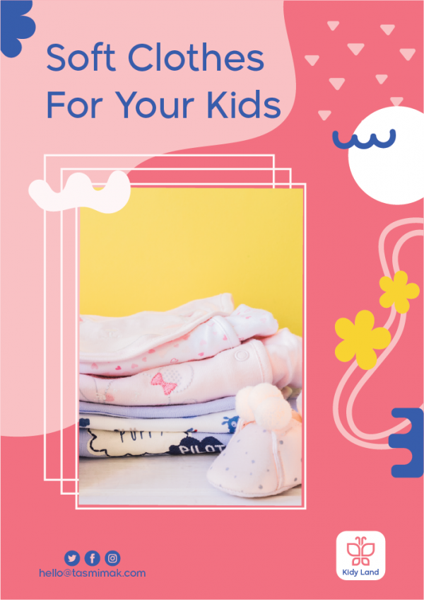 kids clothes poster design | Children&#039;s clothing templates