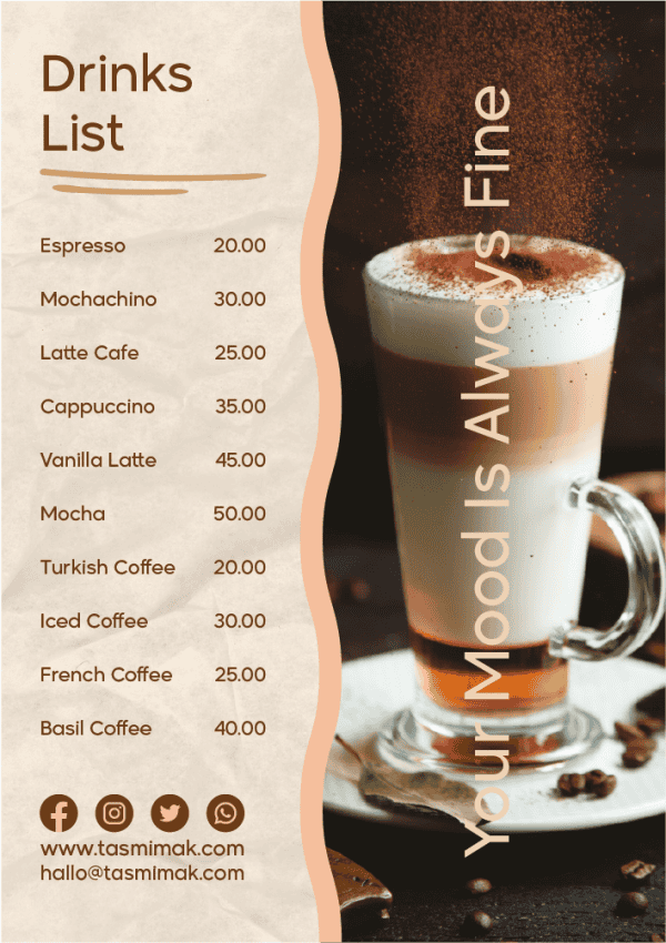 Cafe Menu Design PSD Download | Coffee Template