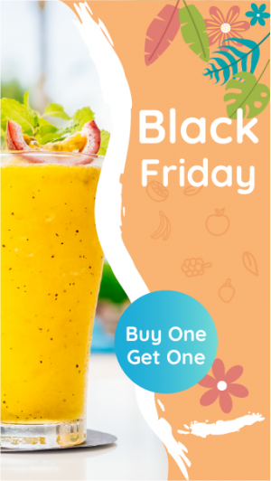 Creative Black Friday sale on drinks | juices story design