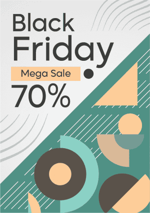 Black Friday geometric poster design 