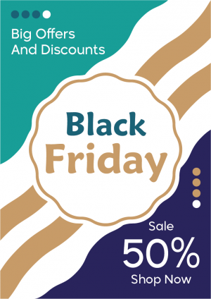 Black Friday sale | discount Colorful poster template