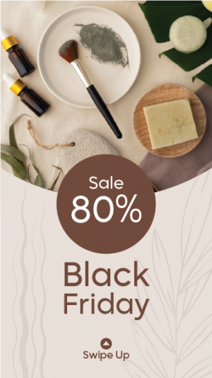 Black Friday sale skincare story templates for Instagram