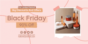  Black Friday sale cosmetics platform twitter post template 