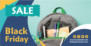  Black Friday discount school supply twitter post template