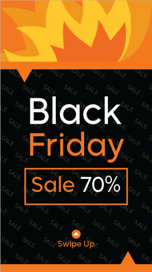Black Friday Instagram story with sale background vector
