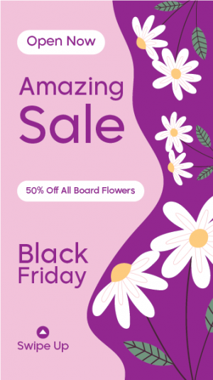 Black Friday sale flower story Instagram